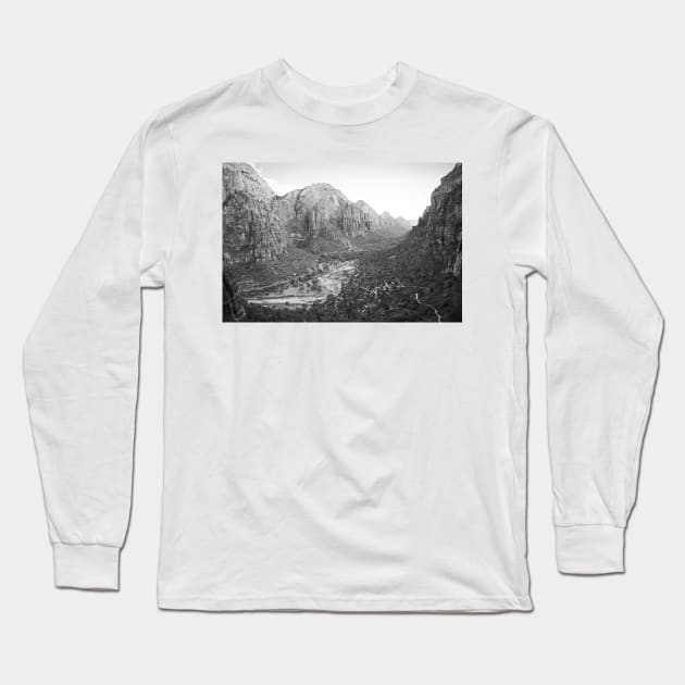 Descending from Angels Landing Long Sleeve T-Shirt by bobmeyers